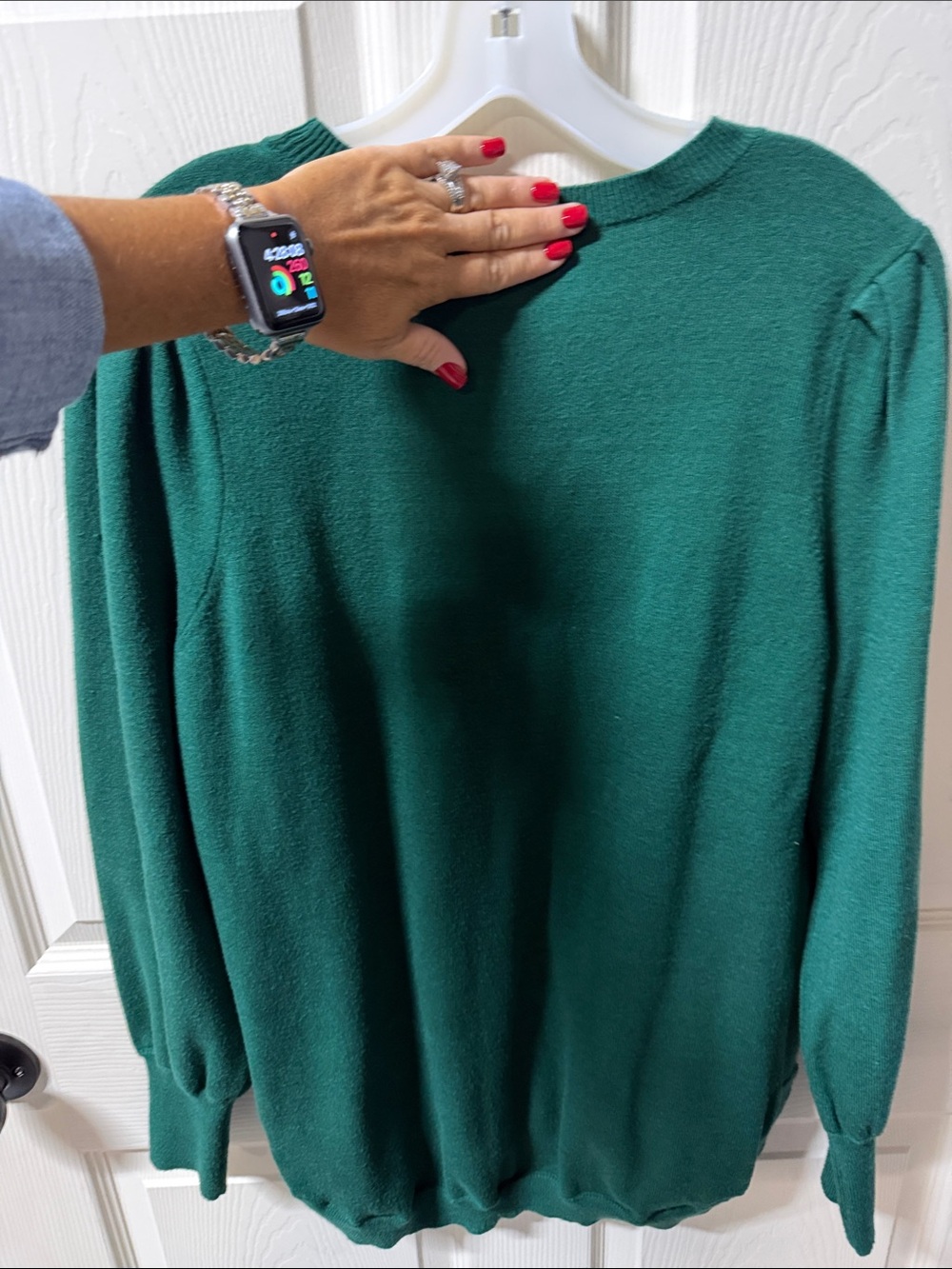 Crown and Ivy Dark Green Scoop Neck Sweater - Picture 3 of 3